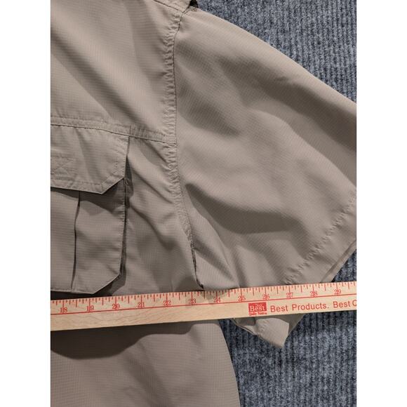 Great Northwest Fishing Shirt Vented Back Short Sleeve Brown Men's Size 2X - Picture 5 of 7